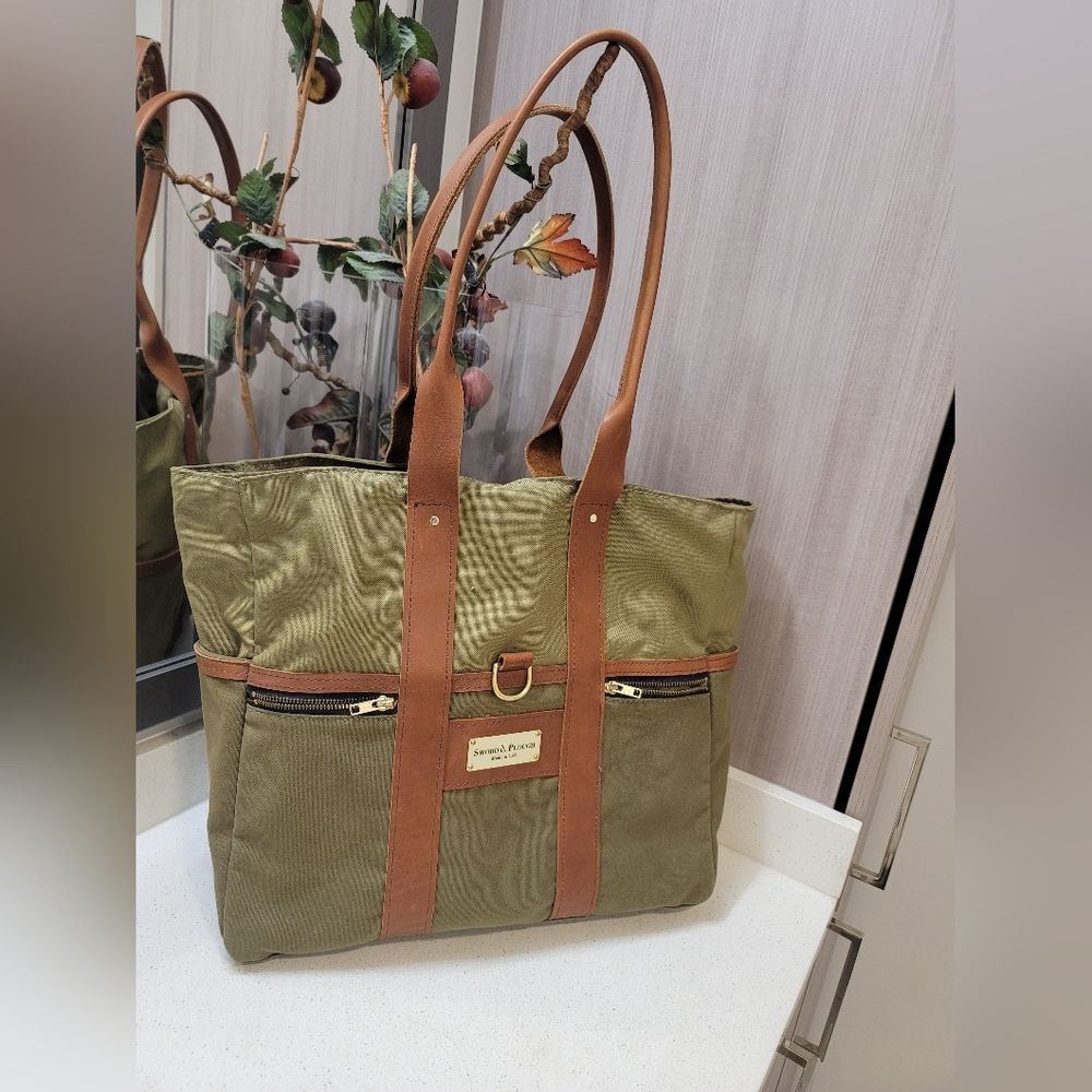 SOLD Sword & Plough Small Green Tote Bag - Picture 2 of 9